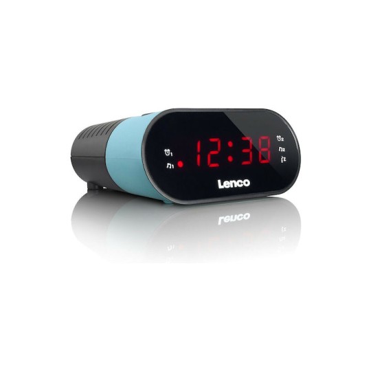 Lenco Επιτραπέζιο Ψηφιακό Ρολόι με Ξυπνητήρι & Ραδιόφωνο Μπλε CR-07