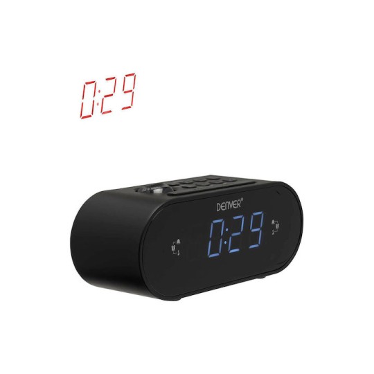 Denver CRP-717 Black Επιτραπέζιο Ψηφιακό Ρολόι με Ξυπνητήρι & Ραδιόφωνο 11113100380
