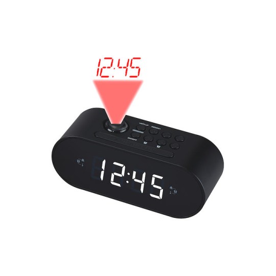 Denver CRP-717 Black Επιτραπέζιο Ψηφιακό Ρολόι με Ξυπνητήρι & Ραδιόφωνο 11113100380