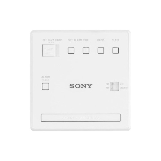 Sony Επιτραπέζιο Ψηφιακό Ρολόι με Ξυπνητήρι & Ραδιόφωνο White ICF-C1W