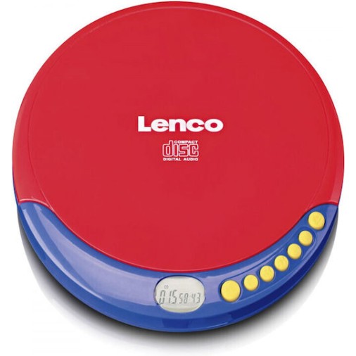 Lenco Φορητό Ηχοσύστημα CD-021KIDS με CD σε Κόκκινο Χρώμα
