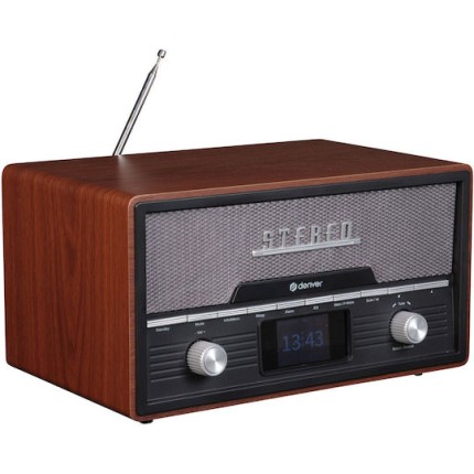 Denver MDA-525DW Retro Επιτραπέζιο Ραδιόφωνο DAB+ με Bluetooth και USB Καφέ