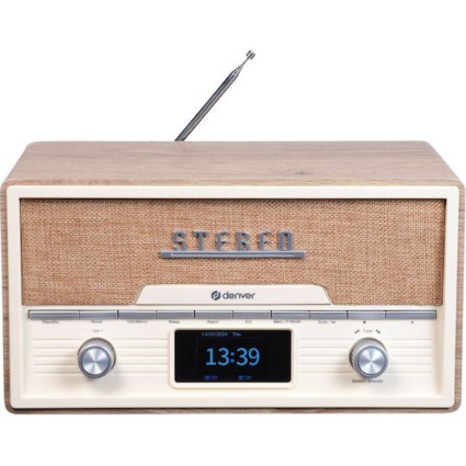 Denver MDA-525LW Retro Επιτραπέζιο Ραδιόφωνο DAB με Bluetooth Καφέ