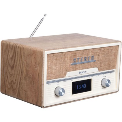Denver MDA-525LW Retro Επιτραπέζιο Ραδιόφωνο DAB με Bluetooth Καφέ