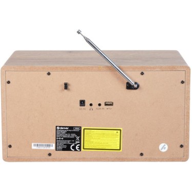 Denver MDA-525LW Retro Επιτραπέζιο Ραδιόφωνο DAB με Bluetooth Καφέ