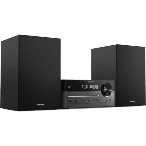 Philips Ηχοσύστημα 2.0 Micro Music System TAM4505M2/12 60W με CD Player και Bluetooth Μαύρο