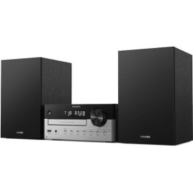 Philips Ηχοσύστημα 2.0 Micro Music System TAM4205M2/12 80W με CD Player και Bluetooth Διάφανο