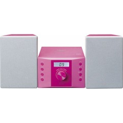 Lenco Ηχοσύστημα 2.0 MC-013 MC-013P 4W με CD Player και WiFi Ροζ