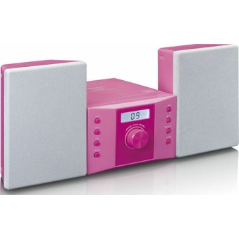 Lenco Ηχοσύστημα 2.0 MC-013 MC-013P 4W με CD Player και WiFi Ροζ