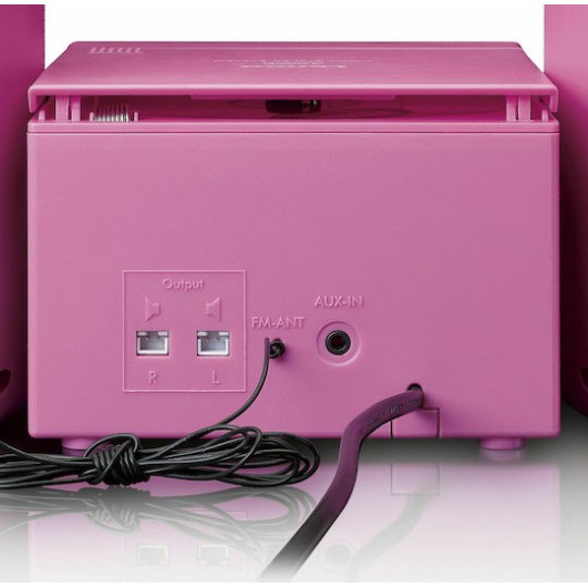 Lenco Ηχοσύστημα 2.0 MC-013 MC-013P 4W με CD Player και WiFi Ροζ