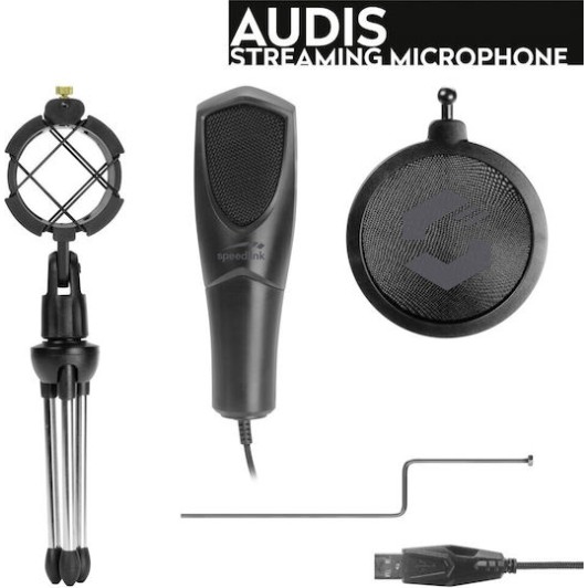 SpeedLink Audis Πυκνωτικό Μικρόφωνο USB Επιτραπέζιο
