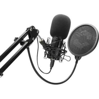SpeedLink Volity Ready Streaming Starter Set Σετ Electret Μικρόφωνο USB Gooseneck, Shock Mounted