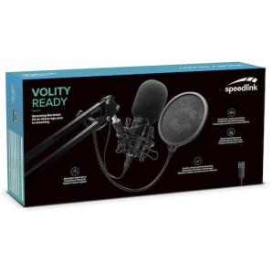 SpeedLink Volity Ready Streaming Starter Set Σετ Electret Μικρόφωνο USB Gooseneck, Shock Mounted