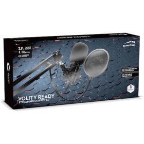 SpeedLink Volity Ready Streaming Starter Set Σετ Electret Μικρόφωνο USB Gooseneck, Shock Mounted