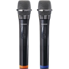 Lenco Μικρόφωνο Karaoke Ασύρματο MCW-020BK Set of 2 MCW-020BK Μαύρο