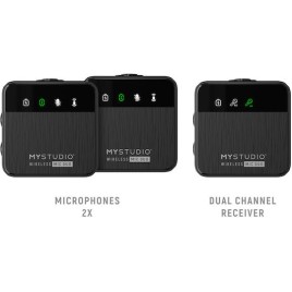 EasyPix MyStudio MIC DUO Σετ Ασύρματο Δυναμικό Μικρόφωνο Πέτου, Clip On για Φωνητικά