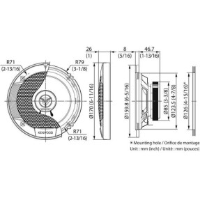 Kenwood KFC-S1676EX Σετ Ηχεία Αυτοκινήτου 6.75