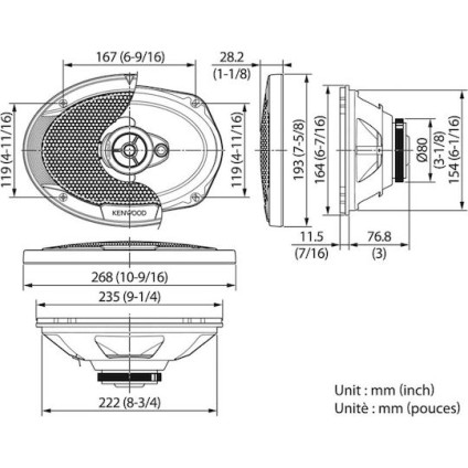 Kenwood KFC-S6966 Σετ Ηχεία Αυτοκινήτου 6x9