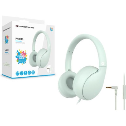 Conceptronic PARRIS04GT Ενσύρματα Παιδικά On Ear Ακουστικά Πράσινα