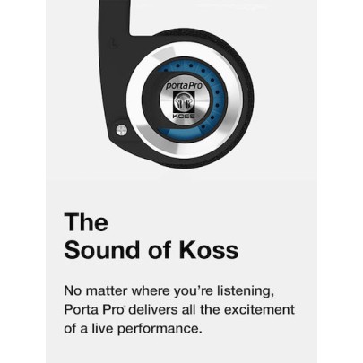 Koss Porta Pro Mic/Remote Ενσύρματα On Ear Ακουστικά Μαύρα / Ασημί
