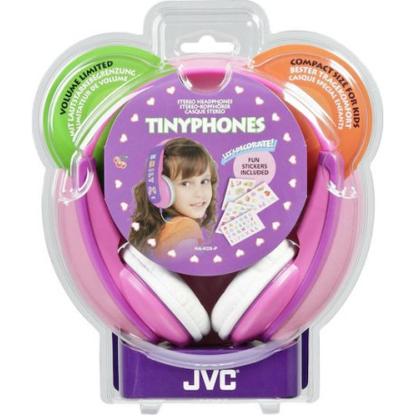JVC HA-KD5 Ασύρματα / Ενσύρματα Παιδικά On Ear Ακουστικά με 3 ώρες Λειτουργίας Φούξια