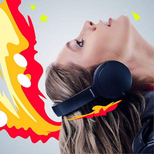 Panasonic RB-HF630BE-K Ασύρματα / Ενσύρματα On Ear Ακουστικά με 72 ώρες Λειτουργίας Μαύρα