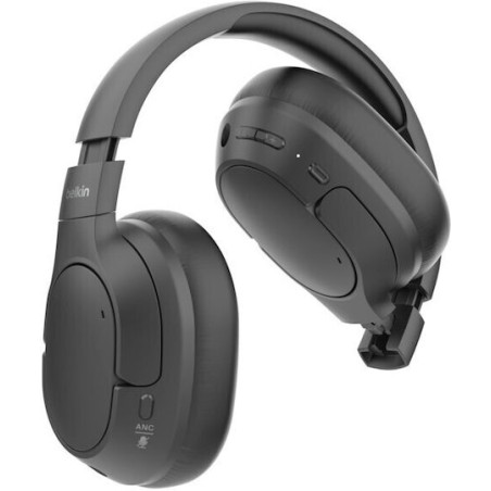 Belkin SoundForm Isolate Ασύρματα / Ενσύρματα Over Ear Ακουστικά με 60 ώρες Λειτουργίας Μαύρα