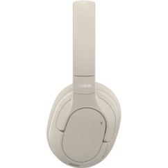 Belkin SoundForm Isolate Ασύρματα / Ενσύρματα Over Ear Ακουστικά με 60 ώρες Λειτουργίας Sand
