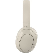 Belkin SoundForm Surround Ασύρματα / Ενσύρματα Over Ear Ακουστικά με 60 ώρες Λειτουργίας και Quick Charge Sand