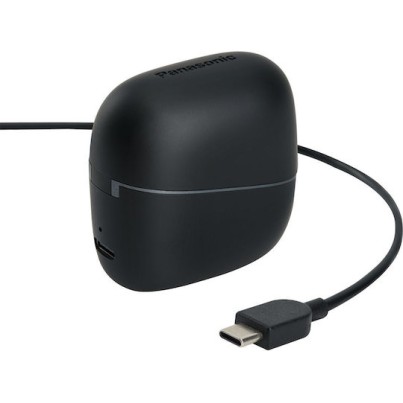 Panasonic RB-F10 Open Ear Bluetooth Handsfree Ακουστικά με Αντοχή στον Ιδρώτα και Θήκη Φόρτισης Μαύρα