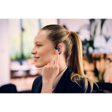 Panasonic RB-F10 Open Ear Bluetooth Handsfree Ακουστικά με Αντοχή στον Ιδρώτα και Θήκη Φόρτισης Μαύρα