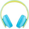 PowerLocus P2 Ασύρματα / Ενσύρματα Παιδικά Over Ear Ακουστικά με Ραδιόφωνο με 20 ώρες Λειτουργίας Blue-Green