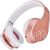 PowerLocus P2 Ασύρματα / Ενσύρματα Παιδικά Over Ear Ακουστικά με Ραδιόφωνο με 20 ώρες Λειτουργίας Rose Gold