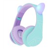 PowerLocus P2 Ασύρματα / Ενσύρματα Παιδικά Over Ear Ακουστικά με Ραδιόφωνο Τιρκουάζ