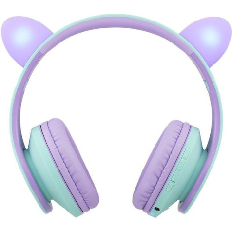 PowerLocus P2 Ασύρματα / Ενσύρματα Παιδικά Over Ear Ακουστικά με Ραδιόφωνο Τιρκουάζ