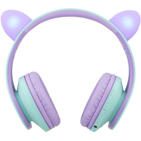 PowerLocus P2 Ασύρματα / Ενσύρματα Παιδικά Over Ear Ακουστικά με Ραδιόφωνο Τιρκουάζ