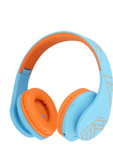 PowerLocus P2 Ασύρματα / Ενσύρματα Παιδικά Over Ear Ακουστικά με Ραδιόφωνο με 20 ώρες Λειτουργίας Γαλάζια