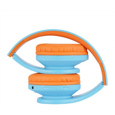 PowerLocus P2 Ασύρματα / Ενσύρματα Παιδικά Over Ear Ακουστικά με Ραδιόφωνο με 20 ώρες Λειτουργίας Γαλάζια