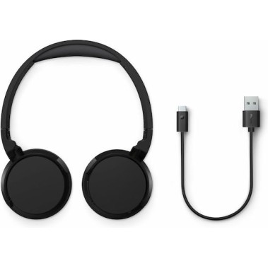 Philips TAH3209BK Ασύρματα / Ενσύρματα On Ear Ακουστικά με 25 ώρες Λειτουργίας και Quick Charge Μαύρα
