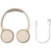 Philips TAH3209BG/00 Ασύρματα / Ενσύρματα On Ear Ακουστικά με 25 ώρες Λειτουργίας και Quick Charge Μπεζ