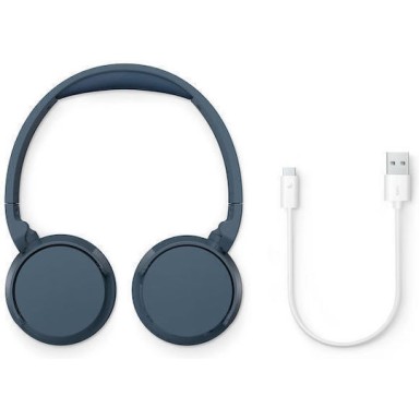 Philips TAH4209 Ασύρματα / Ενσύρματα On Ear Ακουστικά με 55 ώρες Λειτουργίας και Quick Charge Μπλε