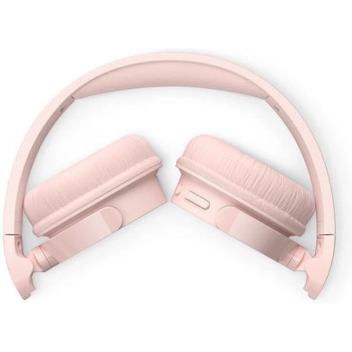 Philips TAH4209 Ασύρματα / Ενσύρματα On Ear Ακουστικά με 55 ώρες Λειτουργίας και Quick Charge Ροζ
