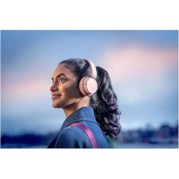 Philips TAH4209 Ασύρματα / Ενσύρματα On Ear Ακουστικά με 55 ώρες Λειτουργίας και Quick Charge Ροζ