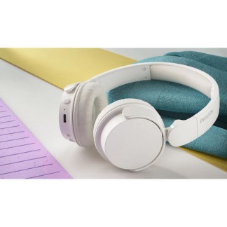 Philips TAH4209 Ασύρματα / Ενσύρματα On Ear Ακουστικά με 55 ώρες Λειτουργίας και Quick Charge Λευκά