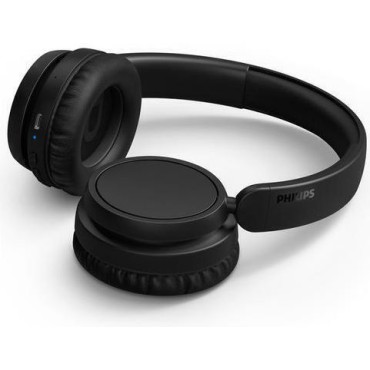 Philips TAH5209 Ασύρματα / Ενσύρματα On Ear Ακουστικά με 65 ώρες Λειτουργίας και Quick Charge Μαύρα