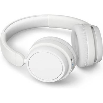 Philips TAH5209 Ασύρματα / Ενσύρματα On Ear Ακουστικά με 65 ώρες Λειτουργίας και Quick Charge Λευκά