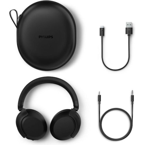 Philips TAH8000EBK/00 Ασύρματα / Ενσύρματα Over Ear Ακουστικά Μαύρα