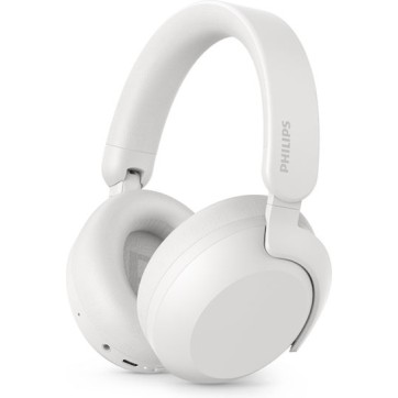 Philips TAH8000E Ασύρματα / Ενσύρματα Over Ear Ακουστικά και Quick Charge Λευκά