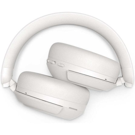 Philips TAH8000E Ασύρματα / Ενσύρματα Over Ear Ακουστικά και Quick Charge Λευκά