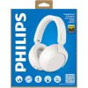 Philips TAH8000E Ασύρματα / Ενσύρματα Over Ear Ακουστικά και Quick Charge Λευκά